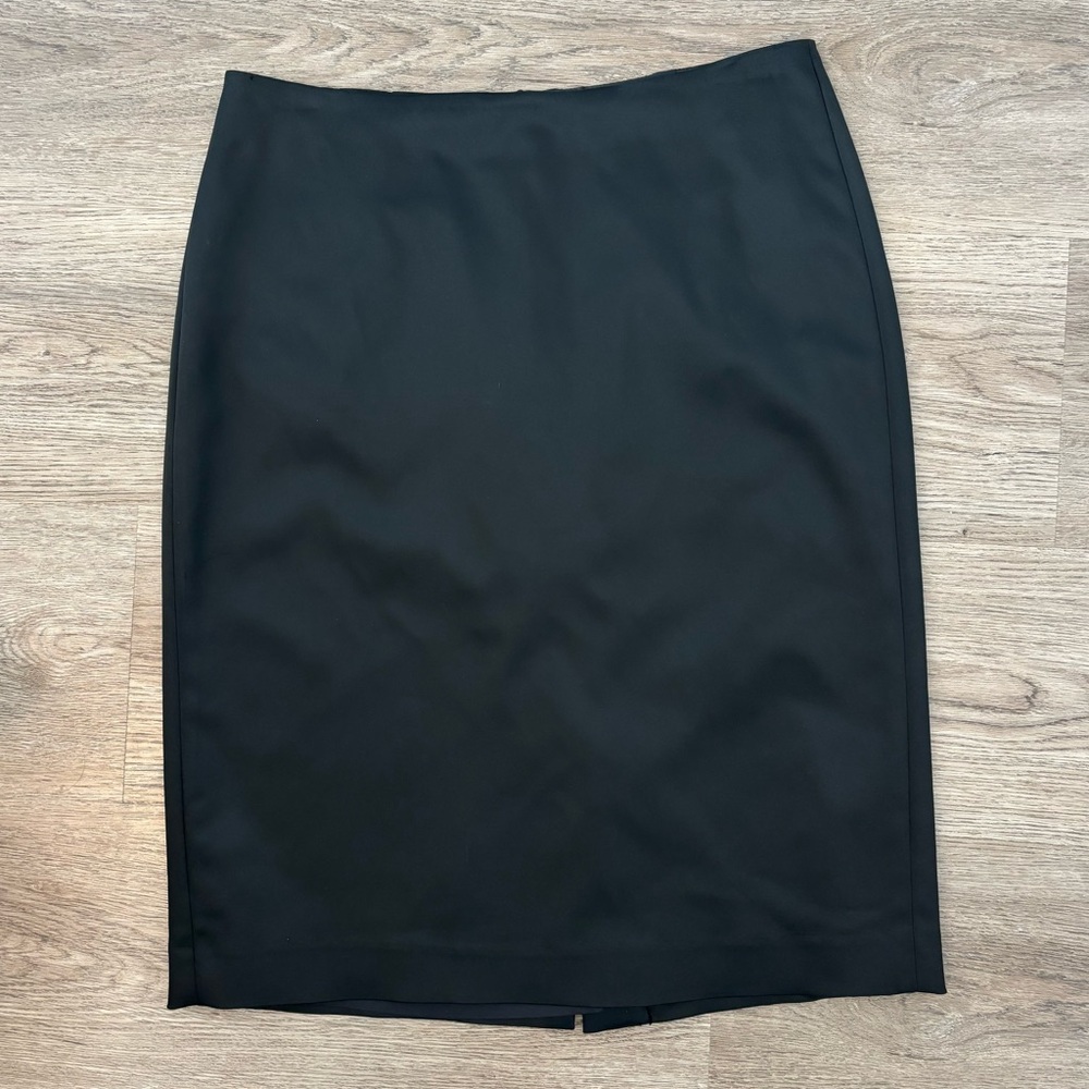 Donna Degnan Sheen Black Pencil Skirt Midi